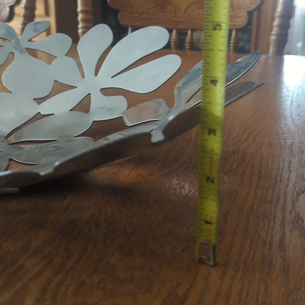 Vintage IKEA Stockholm Floral Metal Daisy Monika Mulder Design Fruit Basket